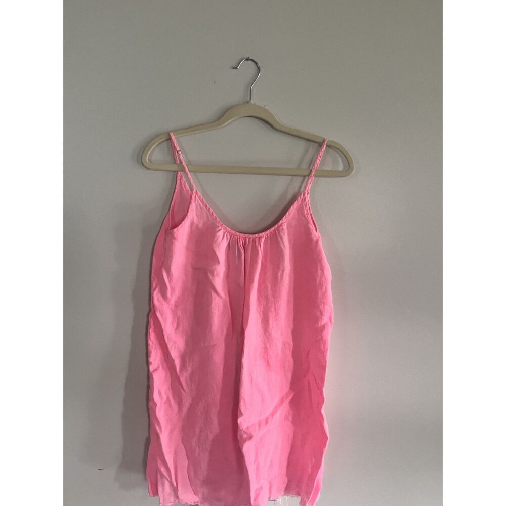 J Crew Pink Raw Edge Cotton Dress